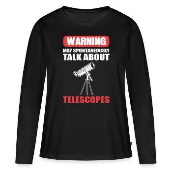 L’avertissement du télescope peut être déclenché spontanément via les télescopes - T-shirt manches longues Premium bio Femme - noir - Devant - Julia (174cm)