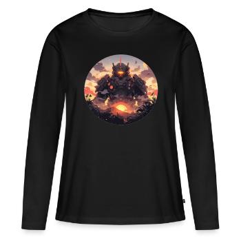 Robot Robot Robotique Robot Enfants Robots - T-shirt manches longues Premium bio Femme - noir - Devant - Julia (174cm)