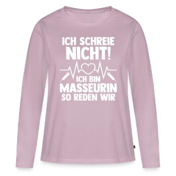 Physiotherapeutin Massage Masseurin - Frauen Premium Bio Langarmshirt - Altrosa - Vorne - Julia (174cm)