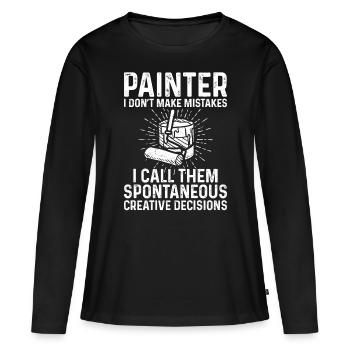 House Painter Decorator Painter I - Frauen Premium Bio Langarmshirt - Schwarz - Vorne - Julia (174cm)