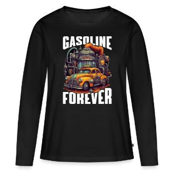 Essence Forever 10 - T-shirt manches longues Premium bio Femme - noir - Devant - Julia (174cm)