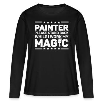 House Painter Decorator Painter - Frauen Premium Bio Langarmshirt - Schwarz - Vorne - Julia (174cm)