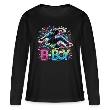 Breakdance Breakdancer Breakdance Enfants - T-shirt manches longues Premium bio Femme - noir - Devant - Julia (174cm)