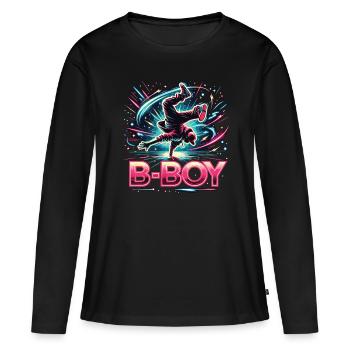 Breakdance Breakdancer Breakdance Enfants - T-shirt manches longues Premium bio Femme - noir - Devant - Julia (174cm)