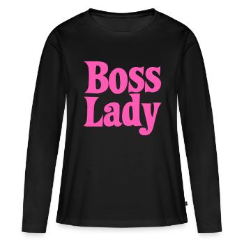 Lustige Managerin Dame Geschenk für Frauen Mädchen - Frauen Premium Bio Langarmshirt - Schwarz - Vorne - Julia (174cm)