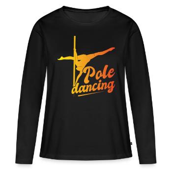 Pole dance danseuse, pole dance, pole dance - T-shirt manches longues Premium bio Femme - noir - Devant - Julia (174cm)