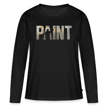 House Painter Decorator Paint - Frauen Premium Bio Langarmshirt - Schwarz - Vorne - Julia (174cm)