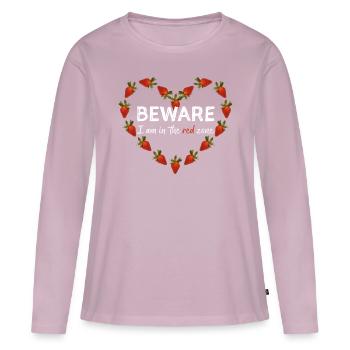 Strawberry Week Menstrual Bleeding Endometriosis - Women's Premium Organic Long Sleeve Shirt - dusky pink - Front - Julia (174cm)