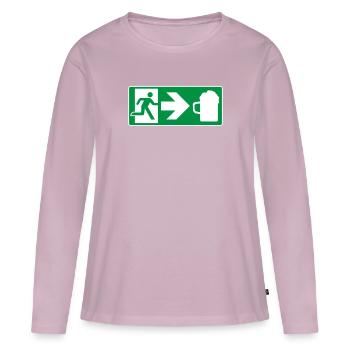 Emergency Exit Beer - Women's Premium Organic Long Sleeve Shirt - dusky pink - Front - Julia (174cm)