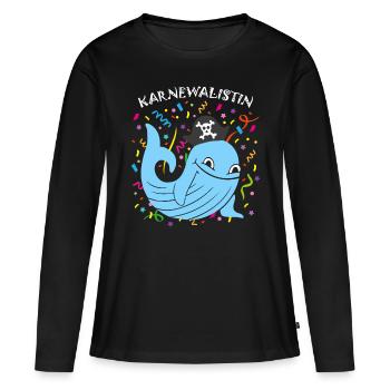 Carnaval de Cologne Confettis de carnaval Artiste de carnaval - T-shirt manches longues Premium bio Femme - noir - Devant - Julia (174cm)