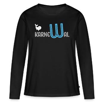 Carnaval Carnaval Confettis Femme Carnaval Jeckin - T-shirt manches longues Premium bio Femme - noir - Devant - Julia (174cm)