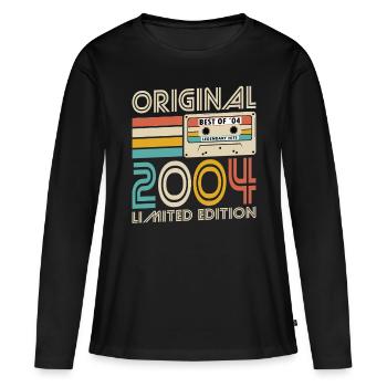 20th Birthday Vintage 2004 Original 2004 - Women's Premium Organic Long Sleeve Shirt - black - Front - Julia (174cm)
