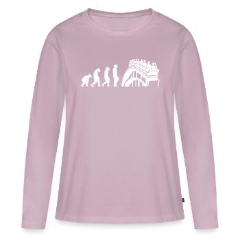 Amusement Park, Fair, Fairground, Funfair - Women's Premium Organic Long Sleeve Shirt - dusky pink - Front - Julia (174cm)