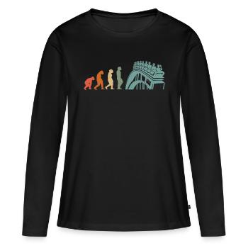 Amusement Park, Fair, Fairground, Funfair - Women's Premium Organic Long Sleeve Shirt - black - Front - Julia (174cm)