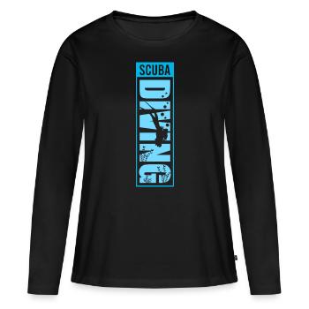Plongée, Apnée Plongée, Apnée No Limit Apnée Apnée - T-shirt manches longues Premium bio Femme - noir - Devant - Julia (174cm)
