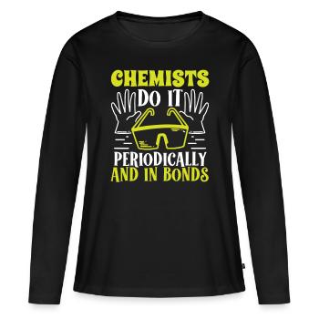 Chimiste Faites-le périodiquement Technicien en chimie Technicien en chimie - T-shirt manches longues Premium bio Femme - noir - Devant - Julia (174cm)