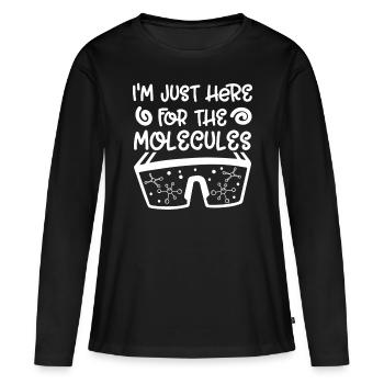 Chimiste Juste là pour les molécules Chimie Technicien chimiste - T-shirt manches longues Premium bio Femme - noir - Devant - Julia (174cm)