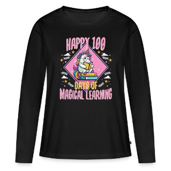 Les licornes sont géniales, donc je suis une licorne - T-shirt manches longues Premium bio Femme - noir - Devant - Julia (174cm)