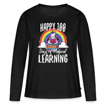 Les licornes sont géniales, donc je suis une licorne - T-shirt manches longues Premium bio Femme - noir - Devant - Julia (174cm)