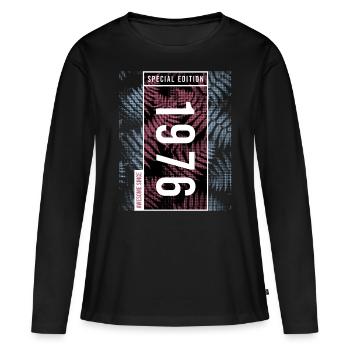 Special Edition 1976 Birthday Urban Graphic - Women's Premium Organic Long Sleeve Shirt - black - Front - Julia (174cm)