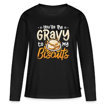 Biscuits Et Sauce Vous Êtes La Sauce Nourriture Du Sud - T-shirt manches longues Premium bio Femme - noir - Devant - Julia (174cm)