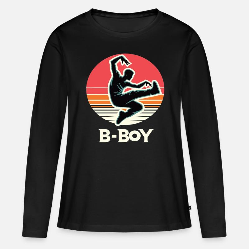 Breakdance Breakdancer Breakdance Kinder - Frauen Premium Bio Langarmshirt - Schwarz