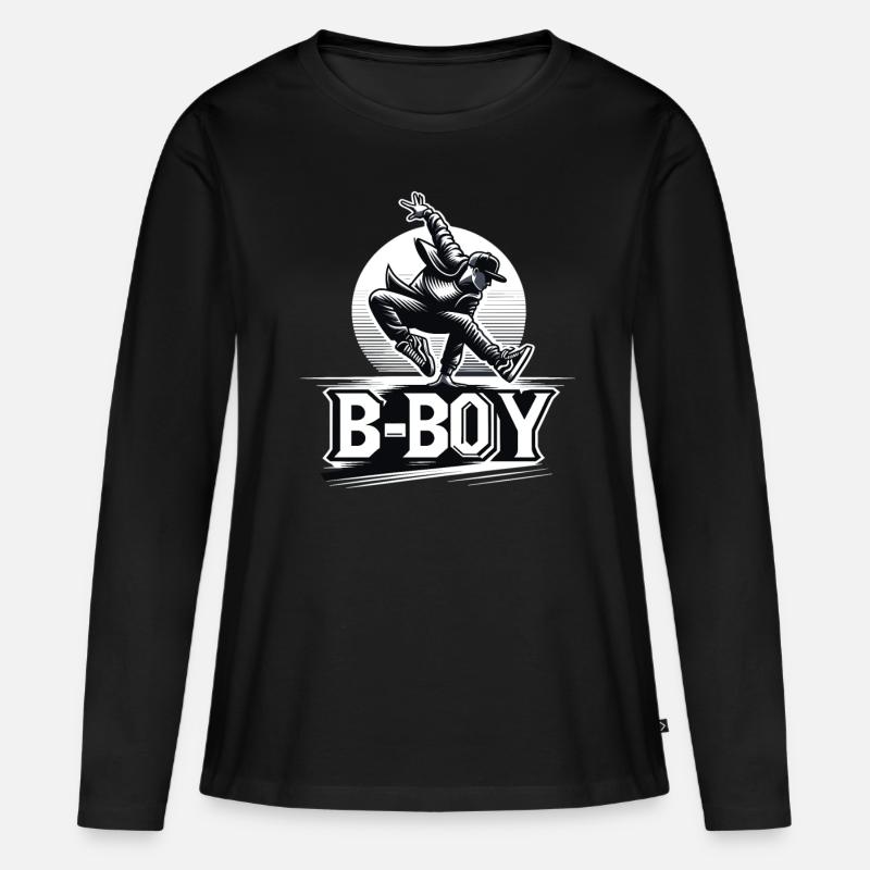 Breakdance Breakdancer Breakdance Kinder - Frauen Premium Bio Langarmshirt - Schwarz