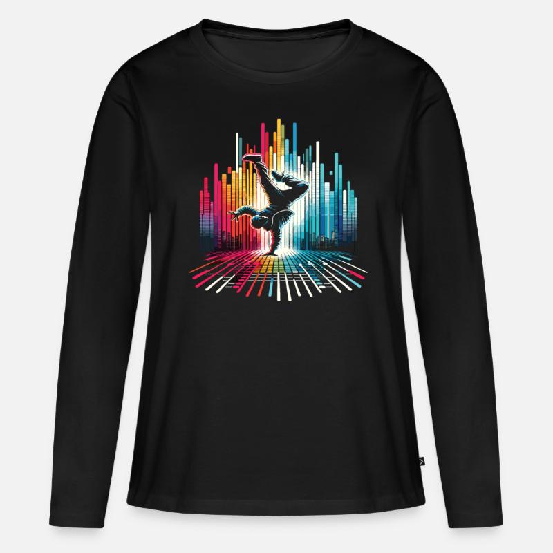 Breakdance Breakdancer Breakdance Kinder - Frauen Premium Bio Langarmshirt - Schwarz