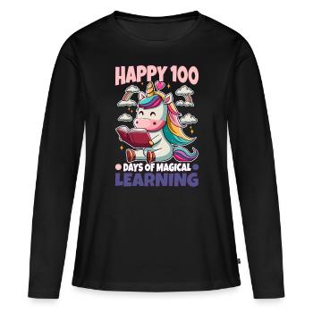 Les licornes sont géniales, donc je suis une licorne - T-shirt manches longues Premium bio Femme - noir - Devant - Julia (174cm)