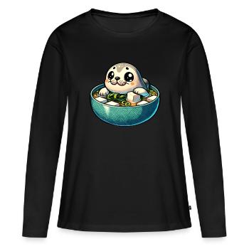 Sea Animal, Sea Animal, Ocean, Miso, Soup, Seal - Women's Premium Organic Long Sleeve Shirt - black - Front - Julia (174cm)