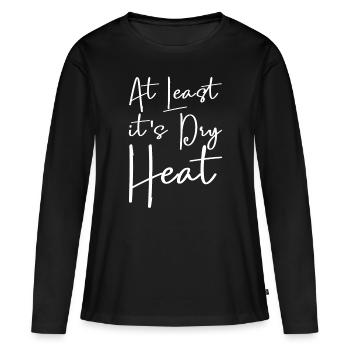 Au moins, c’est de la chaleur sèche - T-shirt manches longues Premium bio Femme - noir - Devant - Julia (174cm)