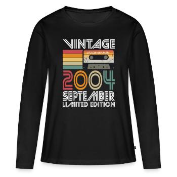 20th Birthday Vintage September Vintage 2004 - Women's Premium Organic Long Sleeve Shirt - black - Front - Julia (174cm)