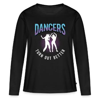 Mouvements de danse Les danseurs s’avèrent meilleurs sur la piste de danse - T-shirt manches longues Premium bio Femme - noir - Devant - Julia (174cm)