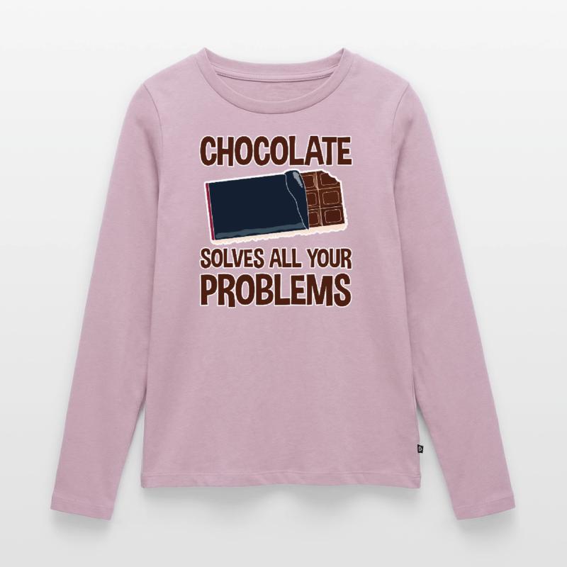 Chocolate Solves All Your Problems Women's Premium Organic Long Sleeve Shirt