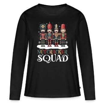 Escouade Casse-Noisette - T-shirt manches longues Premium bio Femme - noir - Devant - Julia (174cm)