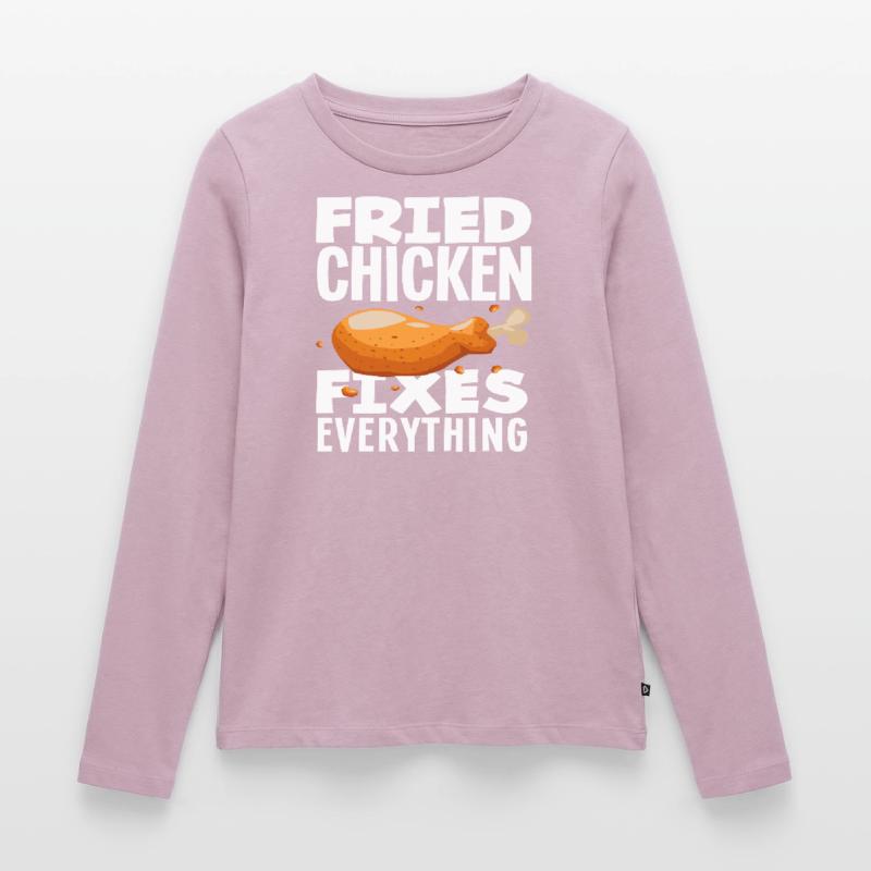 Fried Chicken Solves All Problems Women's Premium Organic Long Sleeve Shirt