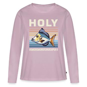 Humuhumunukunukuapua’a hawaïen - T-shirt manches longues Premium bio Femme - rose poudré - Devant - Julia (174cm)