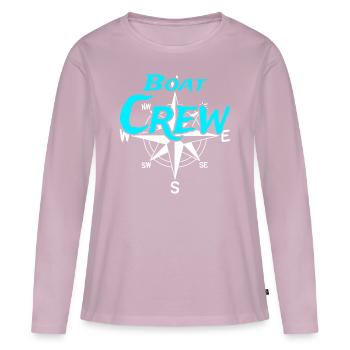 Boatcrew Bootscrew Skipper Segler Crew Kapitän - Frauen Premium Bio Langarmshirt - Altrosa - Vorne - Julia (174cm)