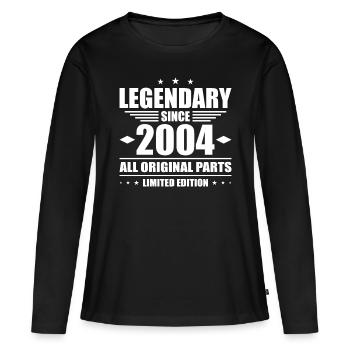 20th Anniversary Vintage 2004 Legendary Since 2004 - Women's Premium Organic Long Sleeve Shirt - black - Front - Julia (174cm)