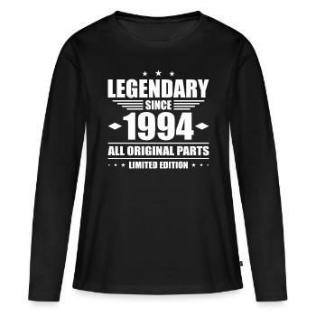 30. Geburtstag Jahrgang 1994 Legendary Since 1994 - Frauen Premium Bio Langarmshirt - Schwarz - Vorne - Julia (174cm)