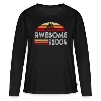 20th Birthday Vintage 2004 Awesome Since 2004 - Women's Premium Organic Long Sleeve Shirt - black - Front - Julia (174cm)