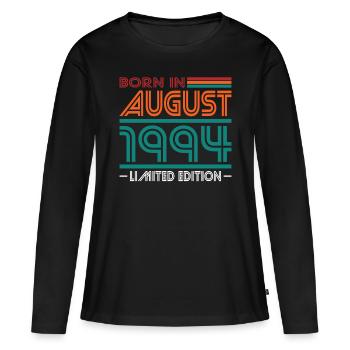 30th Birthday Vintage August 1994 Born in 1994 - Women's Premium Organic Long Sleeve Shirt - black - Front - Julia (174cm)