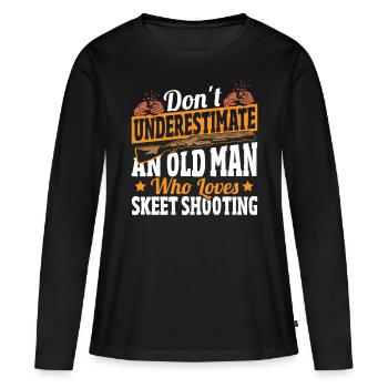 Skeet Shooting Pigeon Shooters Clay Shooting - Women's Premium Organic Long Sleeve Shirt - black - Front - Julia (174cm)