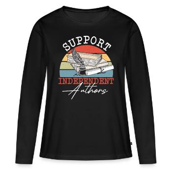 Bibliophile Author Blogger Journalistic Writing - Women's Premium Organic Long Sleeve Shirt - black - Front - Julia (174cm)