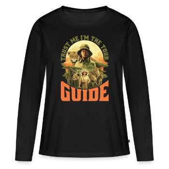 Croyez-moi, je suis le guide touristique 6 - T-shirt manches longues Premium bio Femme - noir - Devant - Julia (174cm)
