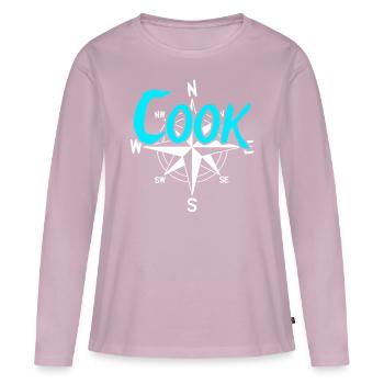 Koch Boots Crew Skipper Segler Kapitän - Frauen Premium Bio Langarmshirt - Altrosa - Vorne - Julia (174cm)