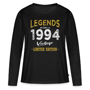 30. Geburtstag Jahrgang 1994 Born in 1994 - Frauen Premium Bio Langarmshirt - Schwarz - Vorne - Julia (174cm)