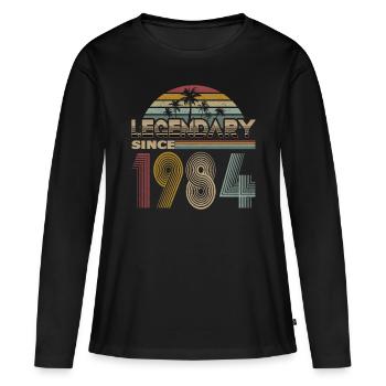 40th Birthday Vintage 1984 Legendary Since 1984 - Women's Premium Organic Long Sleeve Shirt - black - Front - Julia (174cm)