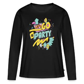Let's Go Party - Frauen Premium Bio Langarmshirt - Schwarz - Vorne - Julia (174cm)