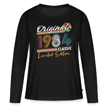 40th Birthday Vintage 1984 Original 1984 - Women's Premium Organic Long Sleeve Shirt - black - Front - Julia (174cm)